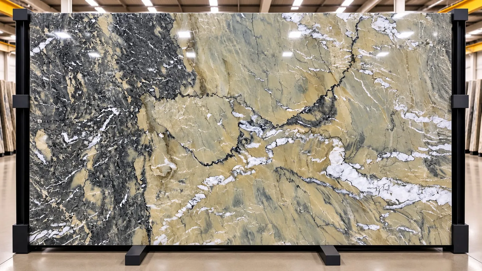 Giallo Laura marble slab