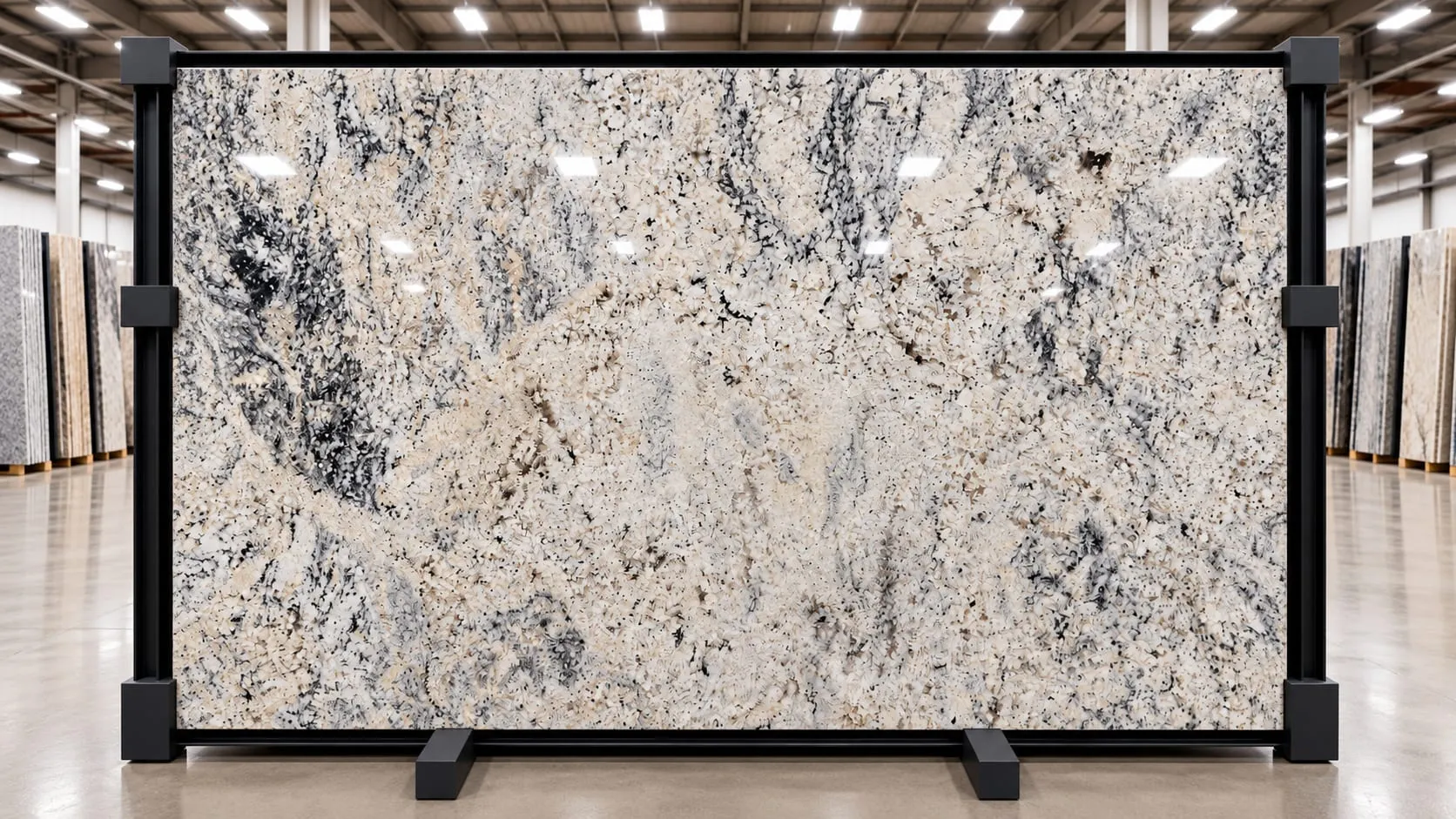Ice White granite slab