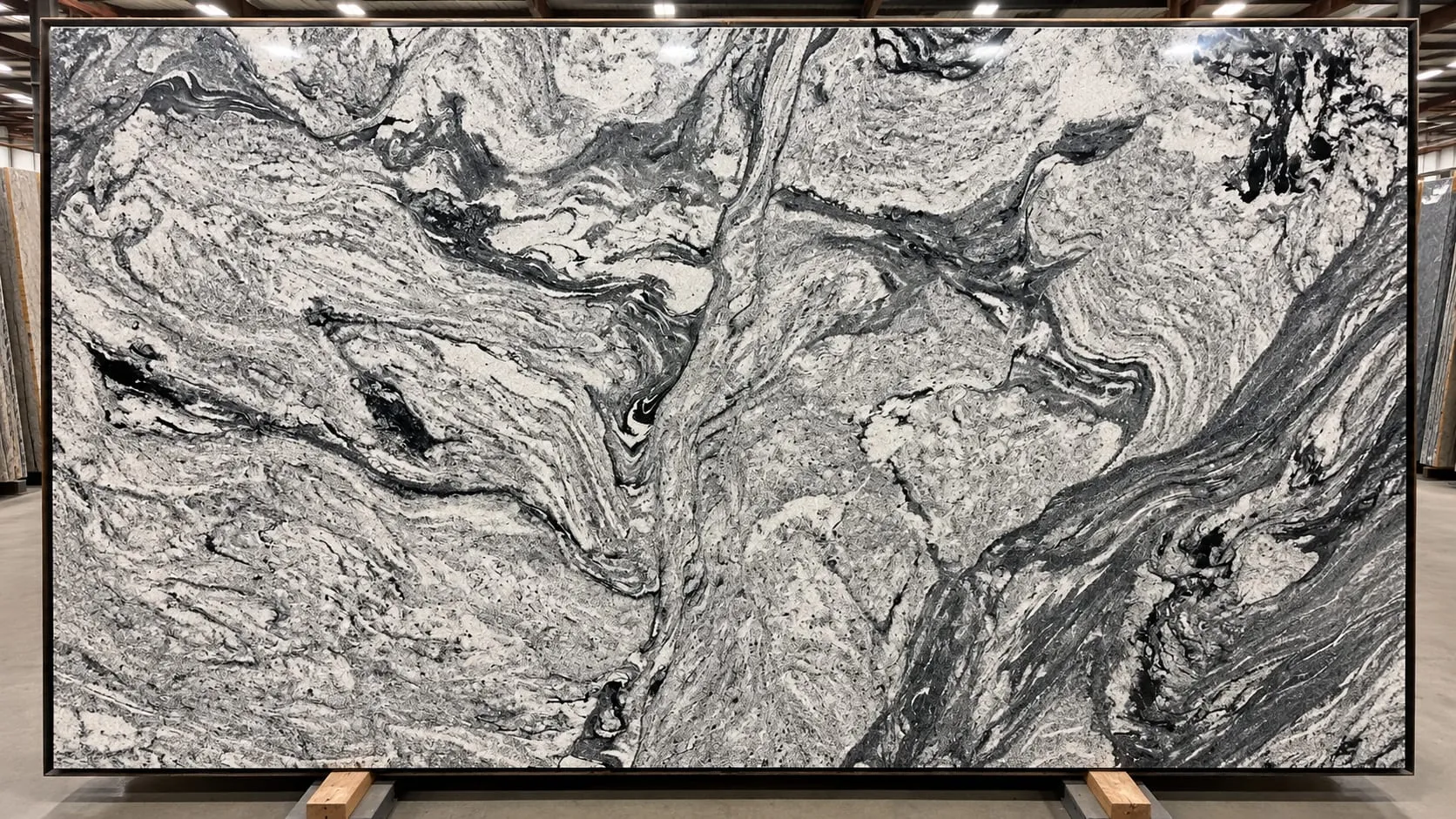 Silver Sparkle granite slab