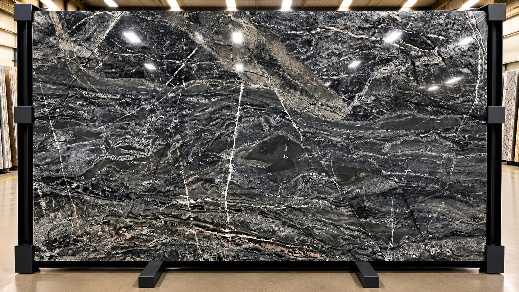 Sodalite Nera granite slab