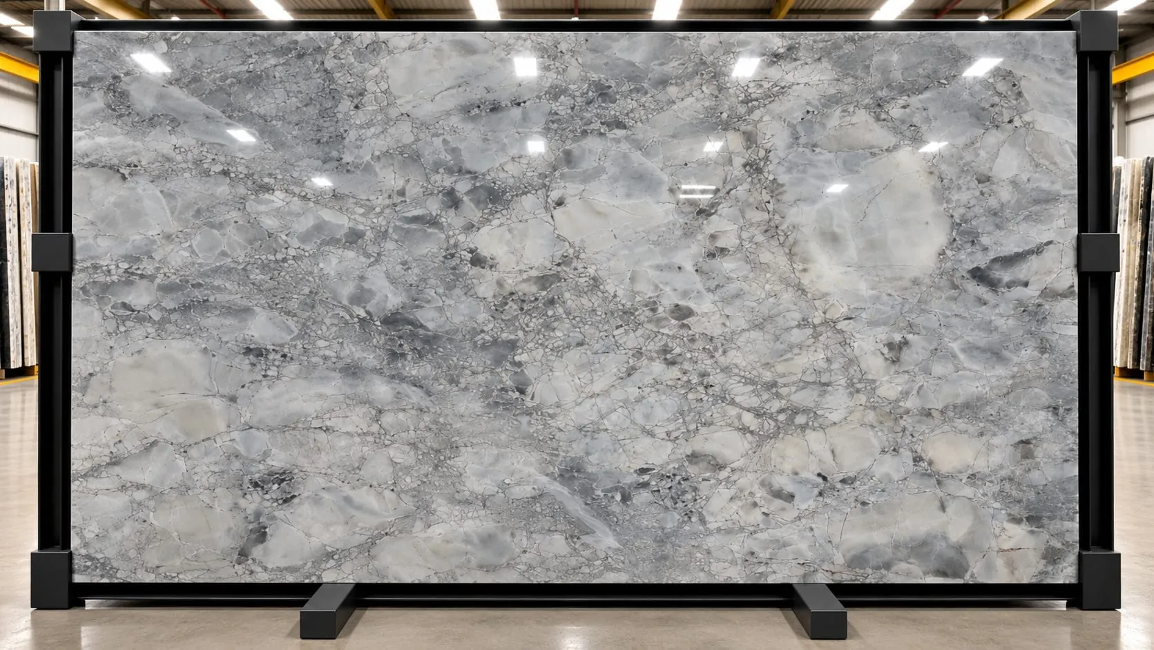 Super White quartzite slab