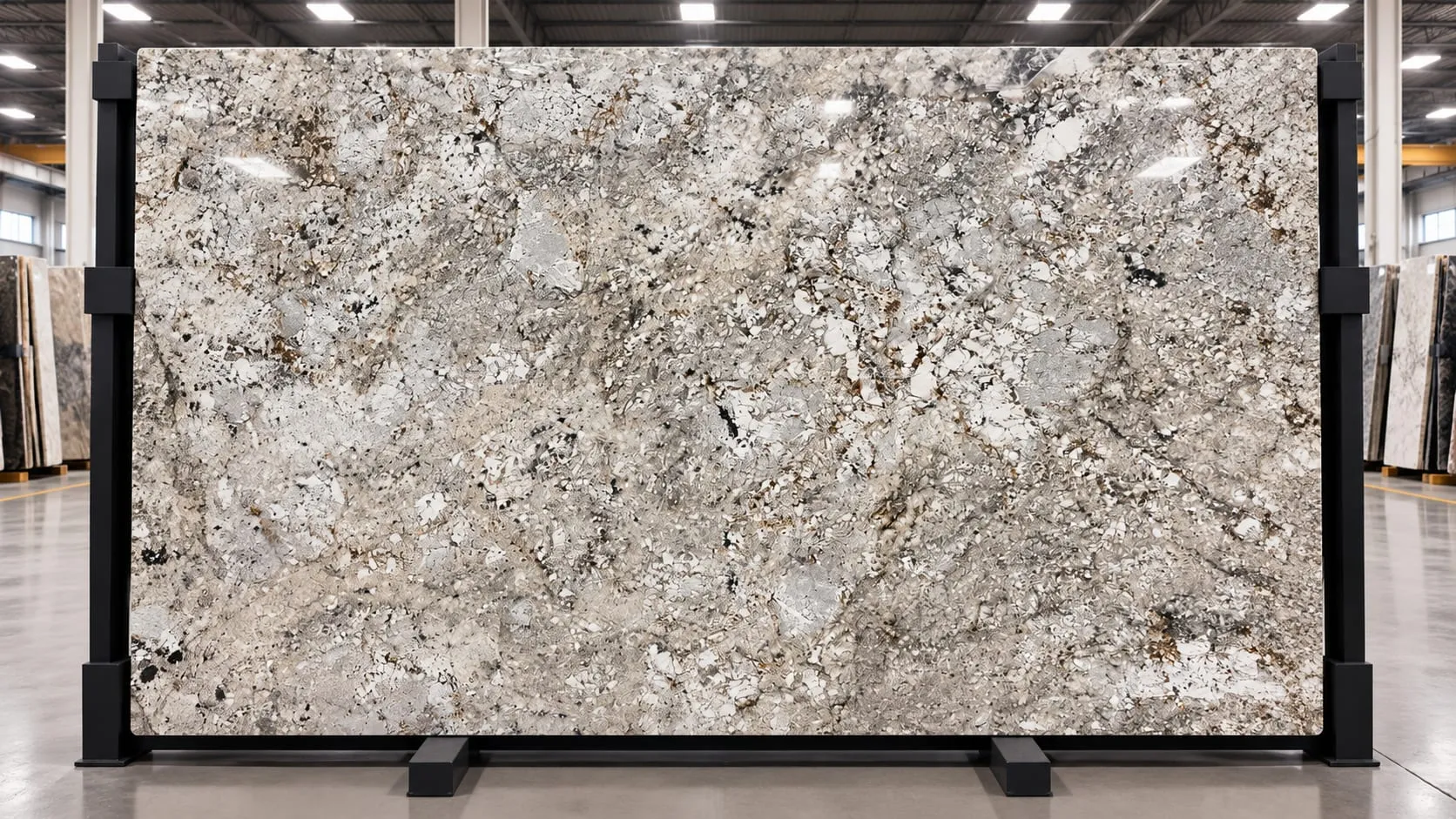 Zermatt granite slab, leathered finish